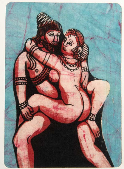 Carte Artisanale Tenture Kamasutra Batik – Erotic Art Indien