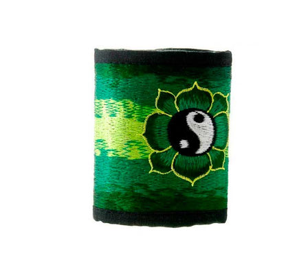 Portefeuille Yin-Yang Vert – Artisanat Népalais