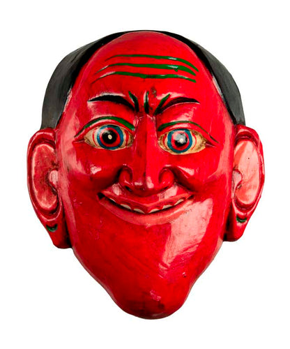 Masque Joker Rouge Danse Cham Bouddhiste – Bois Du Népal
