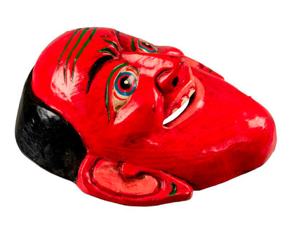 Masque Joker Rouge Danse Cham Bouddhiste – Bois Du Népal