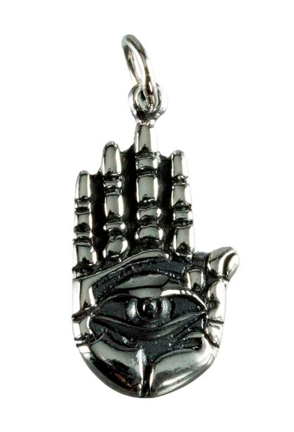 Pendentif Hamsa Mauvais Œil Main Bouddha en Argent 925