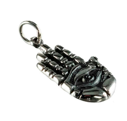 Pendentif Hamsa Mauvais Œil Main Bouddha en Argent 925