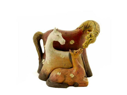 Famille de Chevaux en Résine – Figurines Décoratives