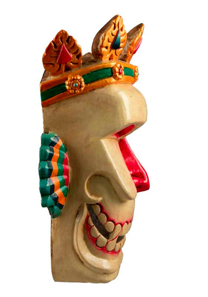 Masque Crâne Citipati – Masque Tibétain de Danse Cham en Bois