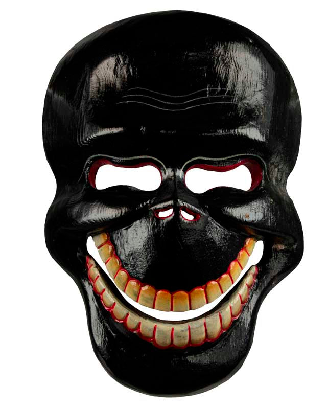 Masque Crâne Citipati Noir – Tête de Mort Rituel Bouddhiste Danse Cham