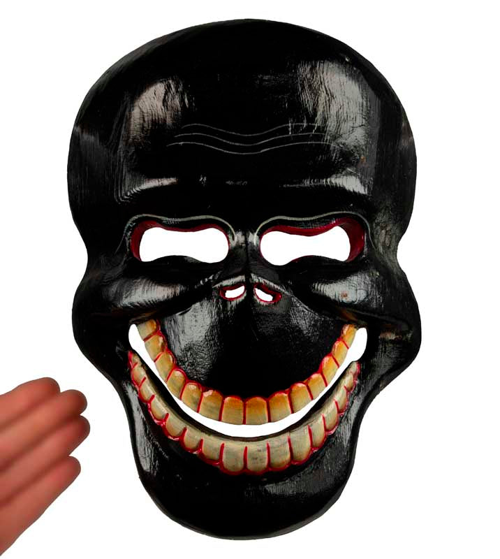 Masque Crâne Citipati Noir – Tête de Mort Rituel Bouddhiste Danse Cham