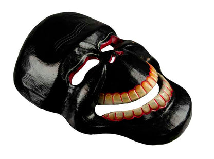 Masque Crâne Citipati Noir – Tête de Mort Rituel Bouddhiste Danse Cham