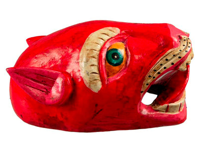 Masque Chien Rouge Danse Rituelle Bouddhiste – Népal
