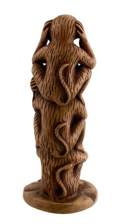 Tour Des 3 Singes De La Sagesse – Statuette En Résine Marron Beige