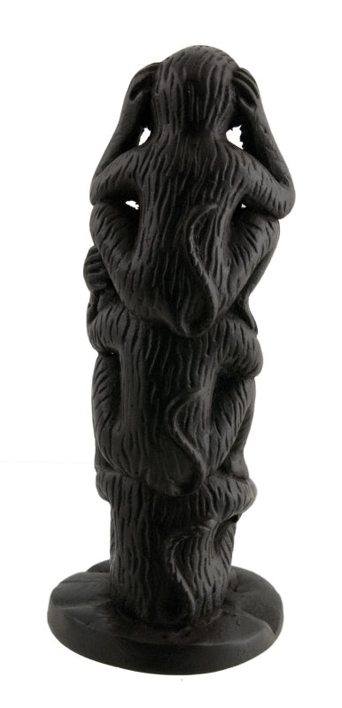Statuette Tour Des 3 Singes De La Sagesse En Résine Noire
