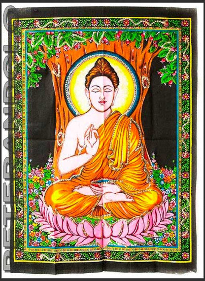 Batik Bouddha de l'Inde – Toile en Coton Artisanale