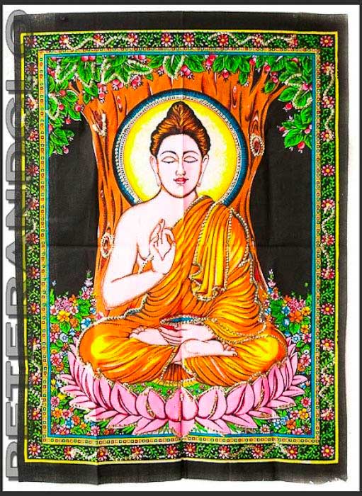 Batik Bouddha de l'Inde – Toile en Coton Artisanale