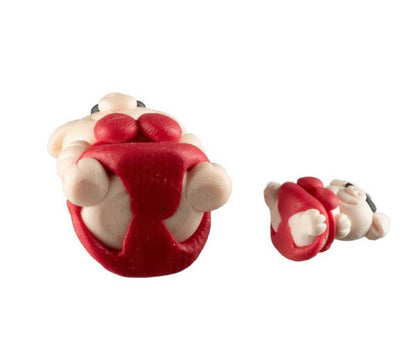 Figurines Cochon et Son Petit en Maillot Rouge – Pâte Polymère de Thaïlande