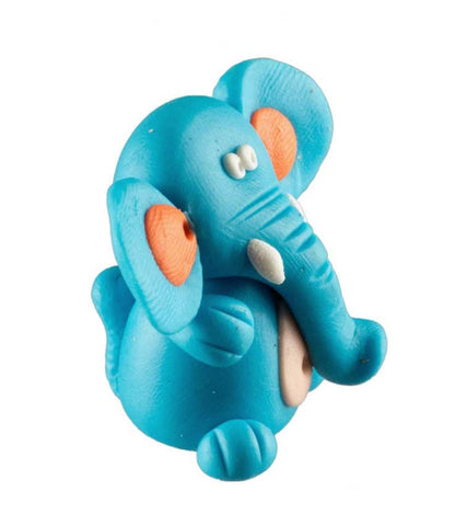 Figurine Éléphant Bleu  – Artisanat Thaïlandais en Pâte Polymère