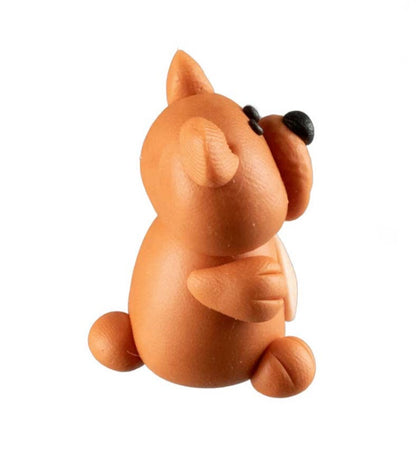 Figurine Miniature Ours Marron – Artisanat Thaïlandais en Pâte Polymère