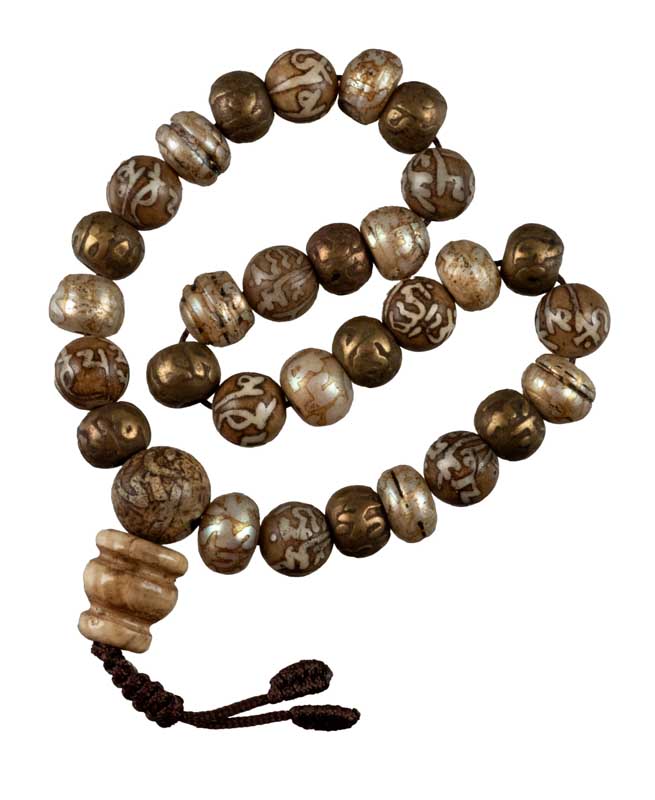 Collier Coquillage Décoratif Pour Statue Bouddhiste – Ornement Népalais Avec Mantras