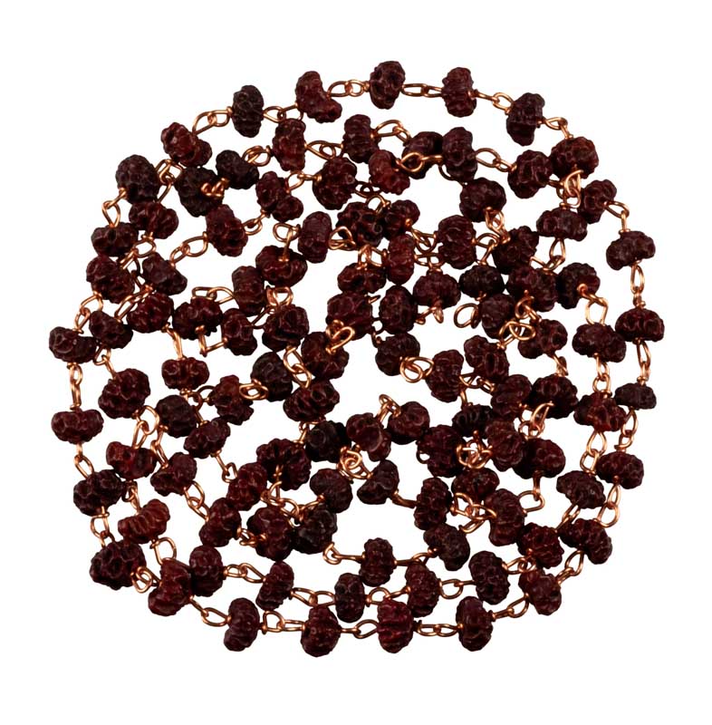 Chapelet Mala Décoratif En Graine De Rudraksha – Collier Pour Statue De Divinité