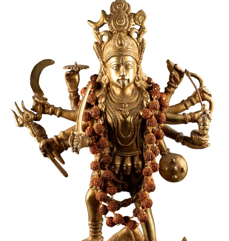 Chapelet Mala Décoratif En Graine De Rudraksha – Collier Pour Statue De Divinité
