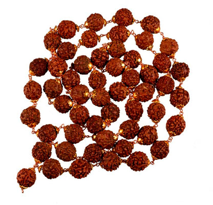Chapelet Mala Décoratif En Graine De Rudraksha – Collier Pour Statue De Divinité