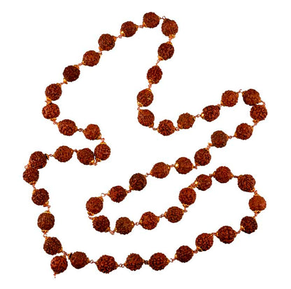 Chapelet Mala Décoratif En Graine De Rudraksha – Collier Pour Statue De Divinité