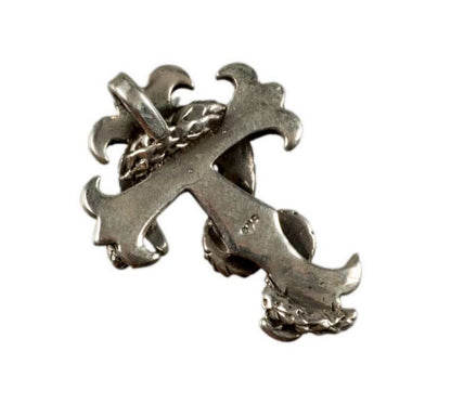 Pendentif croix et serpent en argent 925 – bijou symbolique au style gothique
