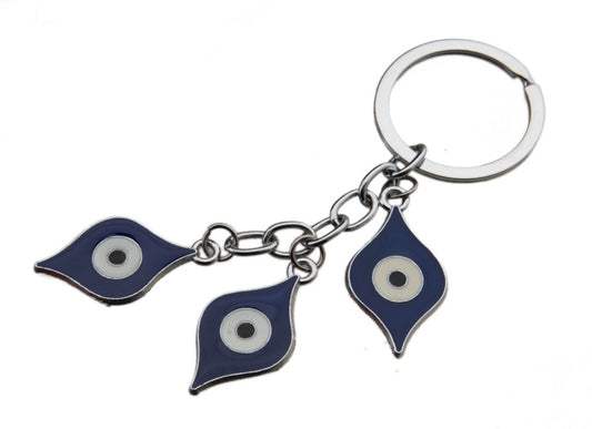 Porte-Clé Œil Turc Nazar Boncuk – Symbole Protecteur en Métal