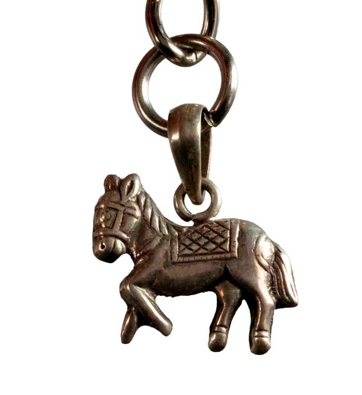 Bijou de Sac Cheval Tibétain Lungta – Cheval du Vent en Métal