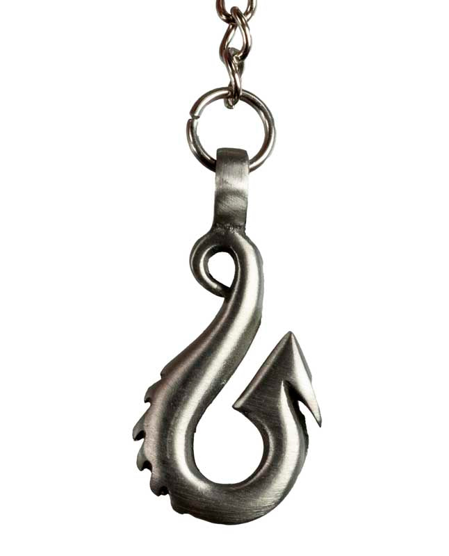 Bijou de Sac ou Porte-Clé Maori Hameçon en Métal – Symbole Océanique