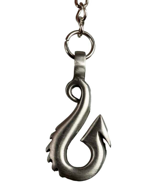 Bijou de Sac ou Porte-Clé Maori Hameçon en Métal – Symbole Océanique
