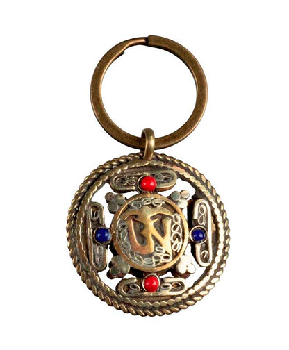 Bijou de Sac Om Tibétain et Mandala Recto-Verso – Porte-Clé