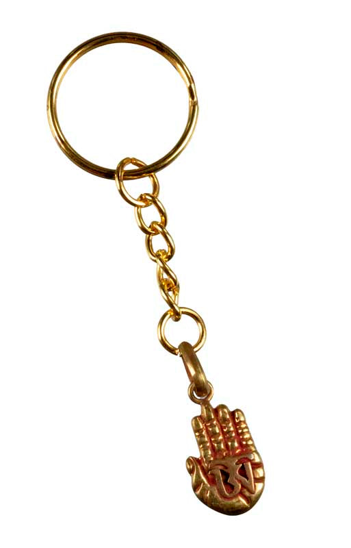 Porte-Clés Main de Bouddha avec Om Sacré – Bijou de Sac Spirituel