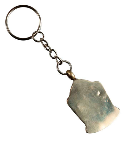 Porte-Clé Ghau Tibétain – Tara Verte en Métal et Résine