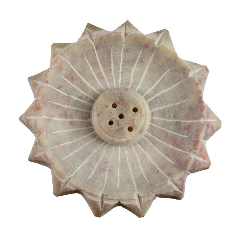 Porte-Encens Fleur de Lotus en Stéatite – Sculpture Artisanale du Népal