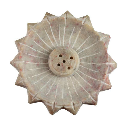 Porte-Encens Fleur de Lotus en Stéatite – Sculpture Artisanale du Népal