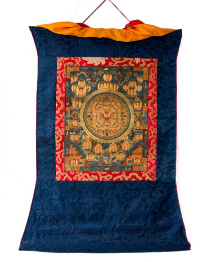Thangka Tibétain Mandala De La Vie De Bouddha – Art Sacré Du Népal