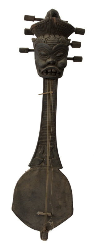 Dranyen Tungna Ancien – Luth Dragon Traditionnel du Népal 73 cm