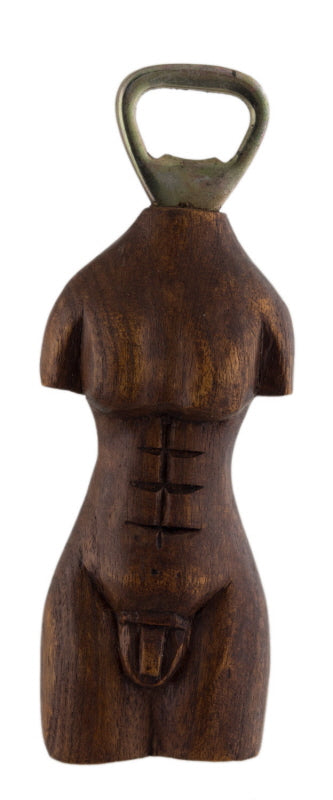 Décapsuleur Érotique Homme Nu En Bois – Objet Insolite Artisanal D’Indonésie