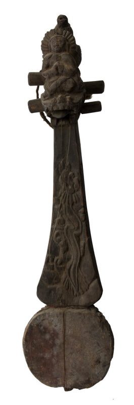 Dranyen Tungna Ancien – Luth Dragon Traditionnel du Népal 63 cm