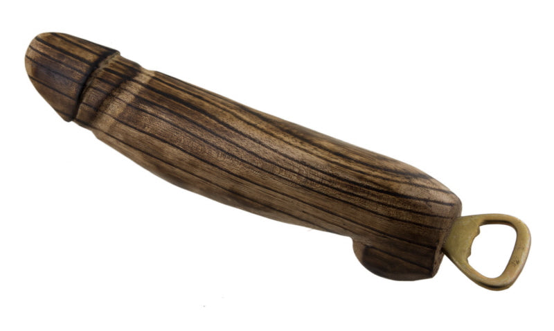 Décapsuleur Zizi En Bois Brûlé De Suar – Objet Insolite Artisanal D’Indonésie