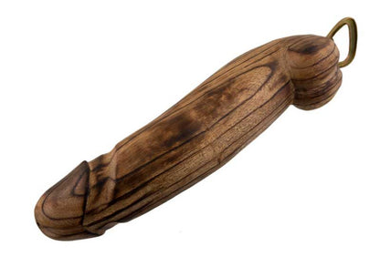 Décapsuleur Zizi En Bois Brûlé De Suar – Objet Insolite Artisanal D’Indonésie