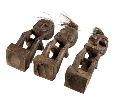 Trio De Statuettes 3 Singes De La Sagesse En Bois – Artisanat Indonésien