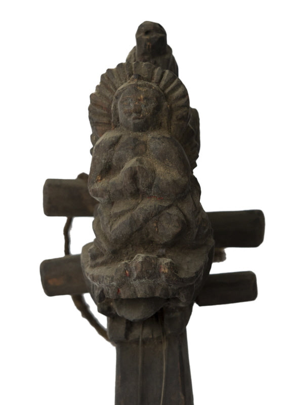 Dranyen Tungna Ancien – Luth Dragon Traditionnel du Népal 63 cm