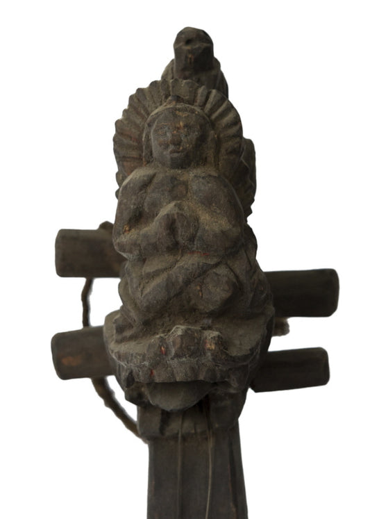 Dranyen Tungna Ancien – Luth Dragon Traditionnel du Népal 63 cm