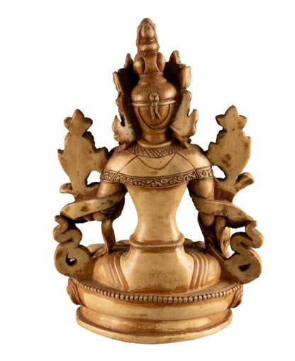 Statue Bouddhiste Tara Verte En Résine – Symbole De Compassion Et De Protection