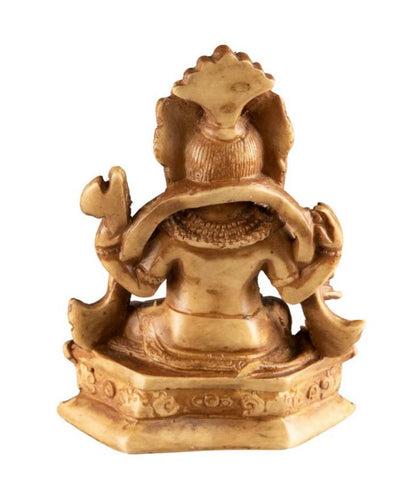 Statue Ganesh En Résine Beige – Artisanat Népalais