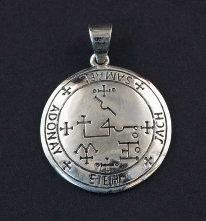 Pendentif sceau de l’Archange Samaël – bijou talisman de protection en argent massif 925