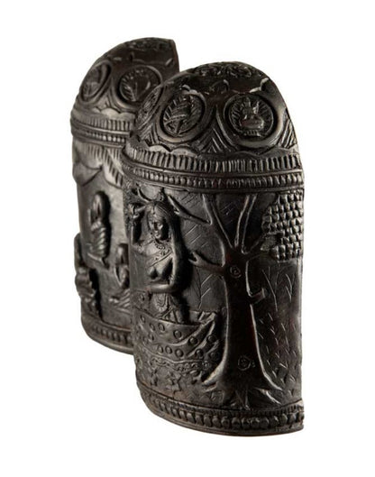 Autel de voyage bouddhiste népalais 12,5 cm – sanctuaire portatif en résine