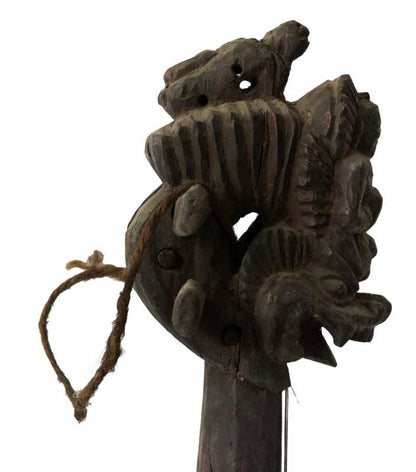 Dranyen Tungna Ancien – Luth Dragon Traditionnel du Népal 63 cm