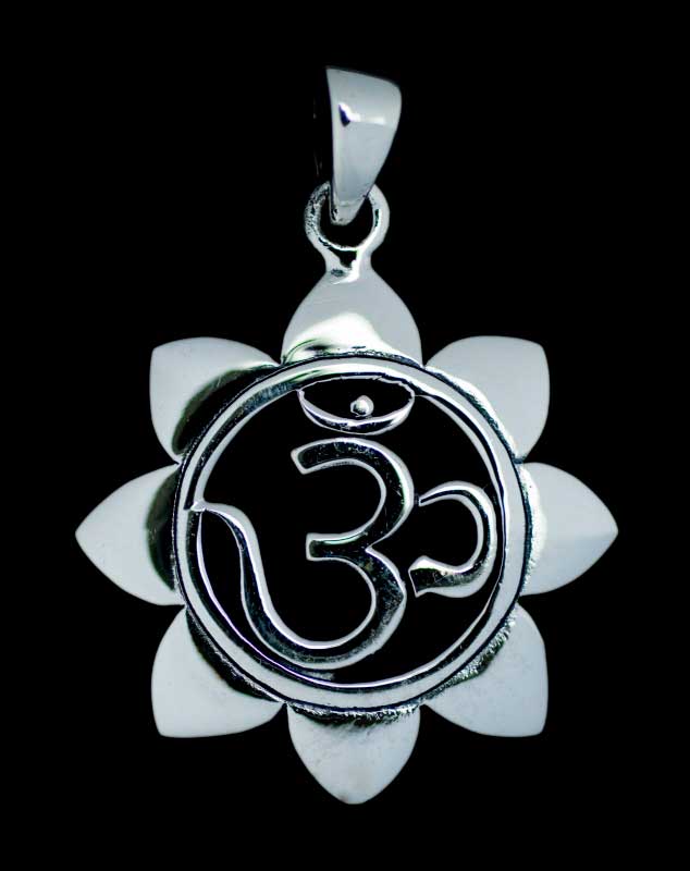 Pendentif Tibétain Om Sacré en Argent Massif 925