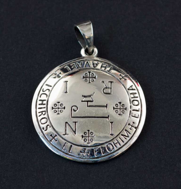 Pendentif sceau de l’Archange Thavaël – bijou talisman en argent massif 925